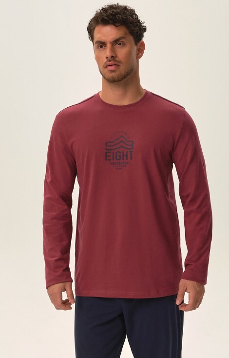 41903 Jetson Piżama Męska Core Henderson - bordowa