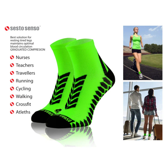 Sport Socks Skarpety sportowe Sesto Senso zielony