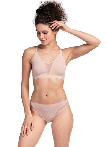 L-POL 5019 TP-06 Biustonosz Top Laser Cut Lama pudrowy różowy