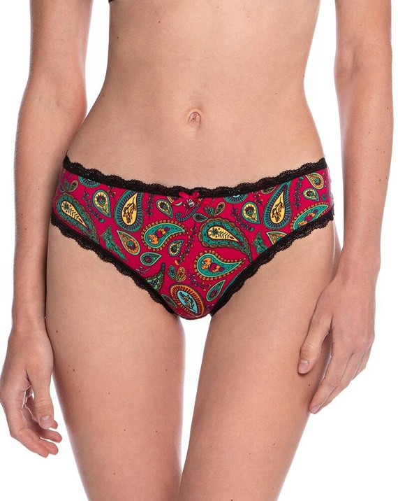 L-1535 BI A'2 Figi Damskie Lama czarny mix kolor