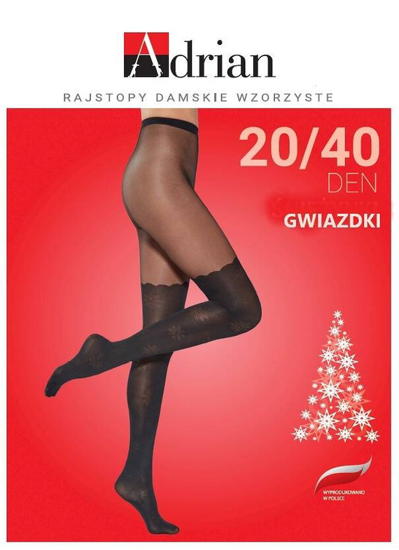 Gwiazdki Rajstopy 20/40 den Adrian czarny