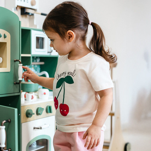 T-shirt dziecięcy Eevi Cherry bawełna elastyczny wygodny