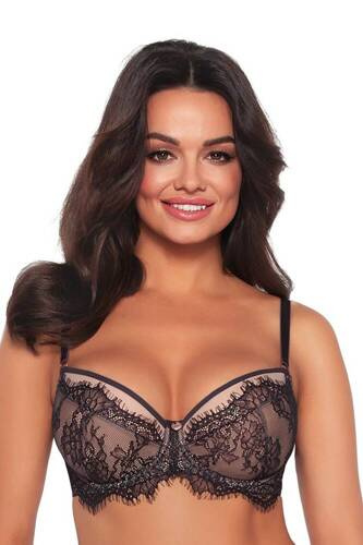 2007 Biustonosz push-up Ava - czarny