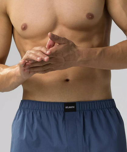 MBT-003 Bokserki męskie Atlantic niebieski