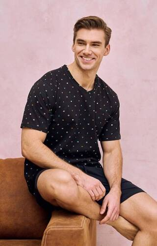 3187 Aiden Piżama męska Taro - czarny