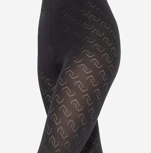 Loretta 156 Rajstopy damskie Gatta – geometryczny wzór, kryjące, 50 den, matowe - nero