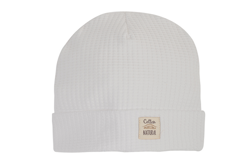 4249W "Natural Waffel" Czapeczka niemowlęca Makoma white