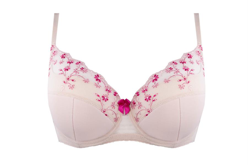 Vivian full cup biustonosz usztywniany Unikat beżowy-różowy