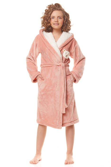 2152 Szlafrok dziecięcy L&L - sucha róża