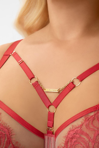 Biustonosz soft Gorsenia G 008 Flavia rudy koronkowy duży biust