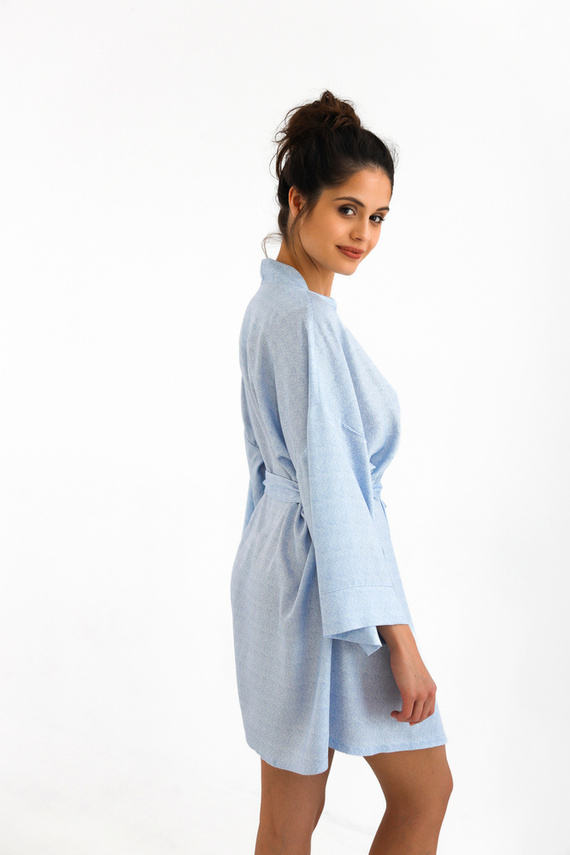 Felicia Szlafrok damski Sensis - niebieski melanż