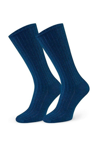 Art.185 Skarpety Steven 012 jeans – damskie wełna jagnięca prążkowane, zimowe