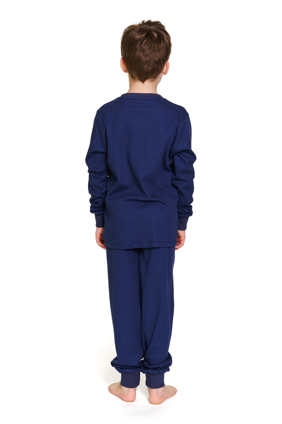 7351 Bawełniana piżama dziecięca Doctor Nap – klasyka komfortu - navy blue