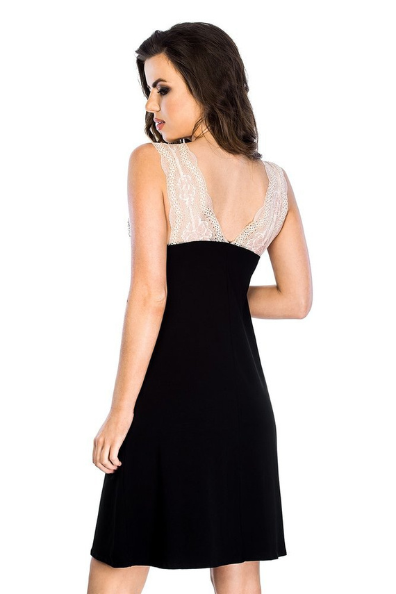 Natalia 05042 Koszula nocna Mediolano -czarny beżowy