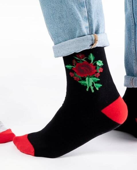 art.118 Folk Skarpety męskie Steven 010 czarny