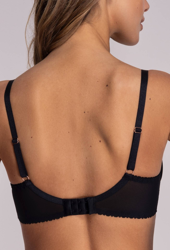 1263 Biustonosz Usztywniany Ava - czarny
