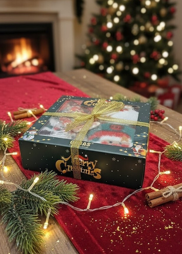 Skarpety Cosas BDP60-56 Wik – świąteczny zestaw 4 par w pudełku, puchate skarpetki damskie