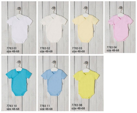 060 Body rozpinane z krótkim rękawem "Basic" Nicol - biały