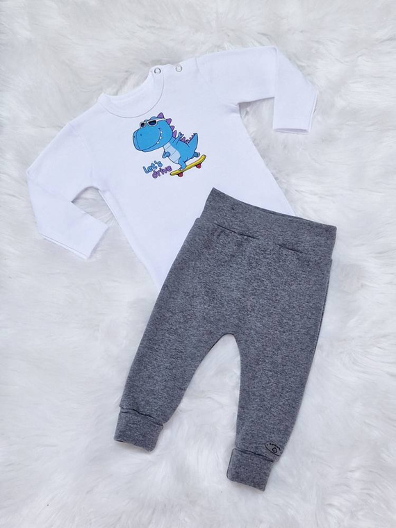 Let's Drive Body z długim rękawem Bambarillo biały