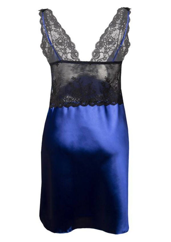 Dakota Halka satynowa koszulka damska DKaren modrak