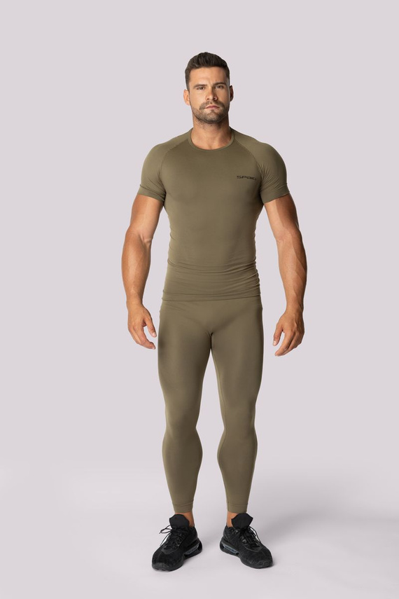 Alpha Bluzka termoaktywna męska krótki rękaw Spaio forest green