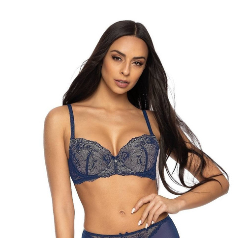 M-3530/11 Percy Biustonosz Push-up Mat granatowy