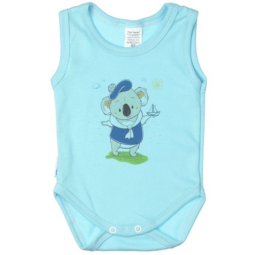 Koala body niemowlęce ramiączkach Martex turkusowy
