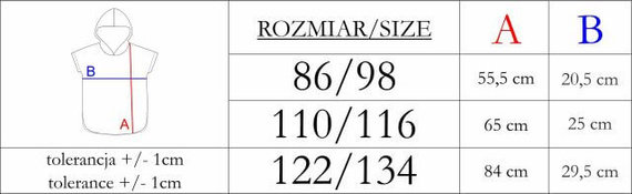 Ponczo dziecięce Nicol 224394 muślin 100% bawełna z kapturem- granat
