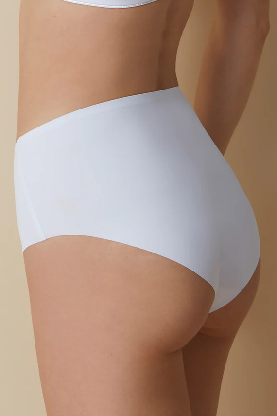 503 Figi damskie Maxi Braga Selene białe   – wysoki stan, bezszwowe, modelujące