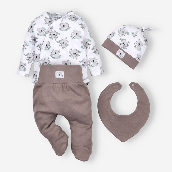Sweets Koala Komplet niemowlęcy z bawełny organicznej Nini beżowy