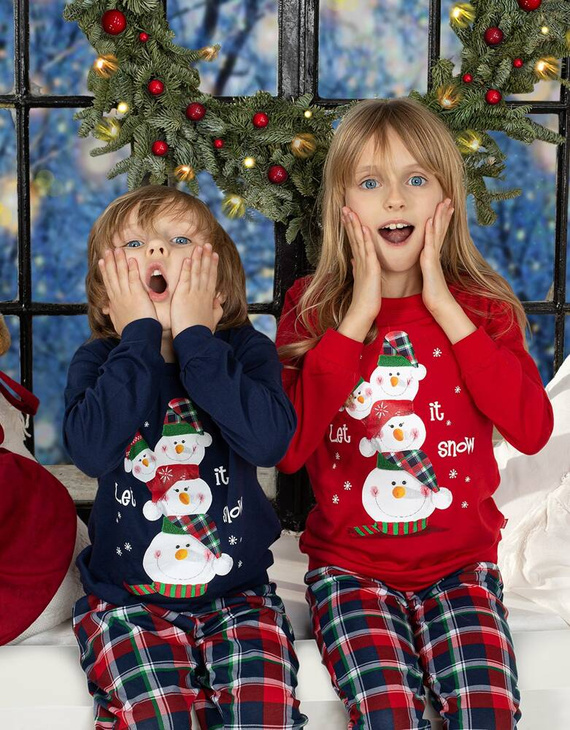 593/154 966/154 Snowman 2 Piżama chłopięca Cornette - granatowy