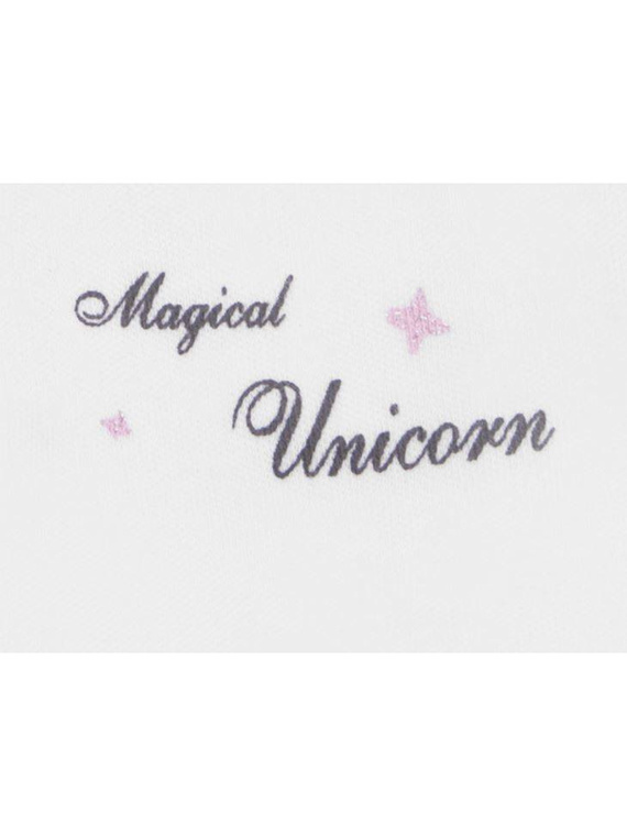 Pajac bawełniany "Unicorn" Terjan - biały