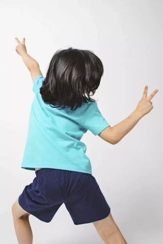 Remek Piżama chłopięca krótki rękaw, spodnie Italian Fashion - turkusowy