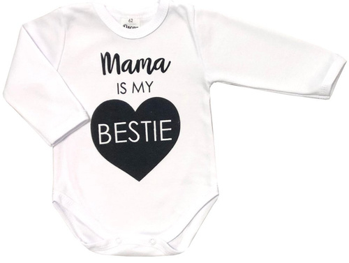 551219126 Body z długim rękawem "Mama is my bestie" Oscar Kids