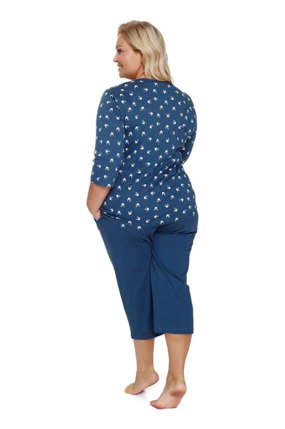 7265 Piżama Damska Plus Size Doctor Nap - deep blue