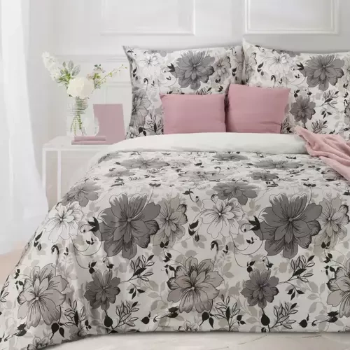 Spring 09 Kwiaty pościel satynowa Eurofirany bialy