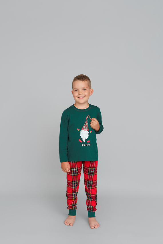 Narwik Piżama chłopięca Italian Fashion- czerwony/druk 