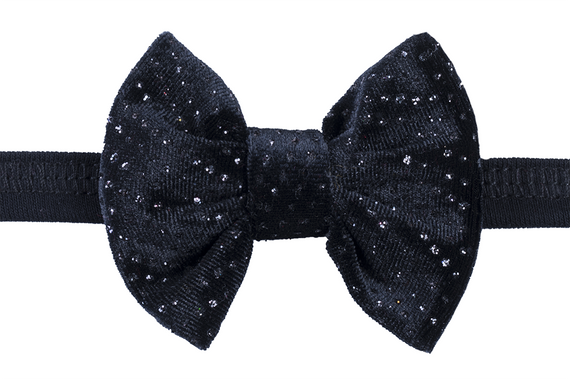 418W Black Star Muszka welurowa Marija - czarny