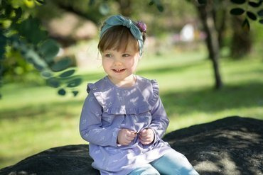 "My Garden" Tunika z marszczeniem PINOKIO - fiolet druk