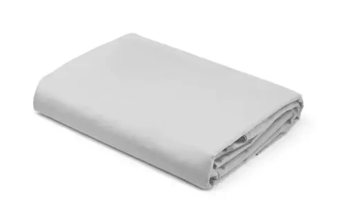 Pure prześcieradło satynowe z gumką jednobarwne Detexpol srebrny