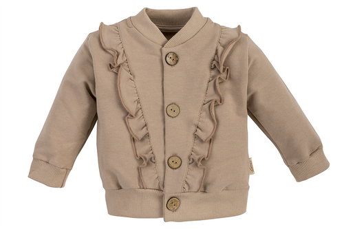 11196LGR "Girl Latte" Dres niemowlęcy Makoma brązowy