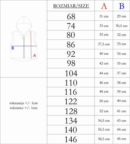 212272 Tola Bezrękawnik z kapturem Nicol