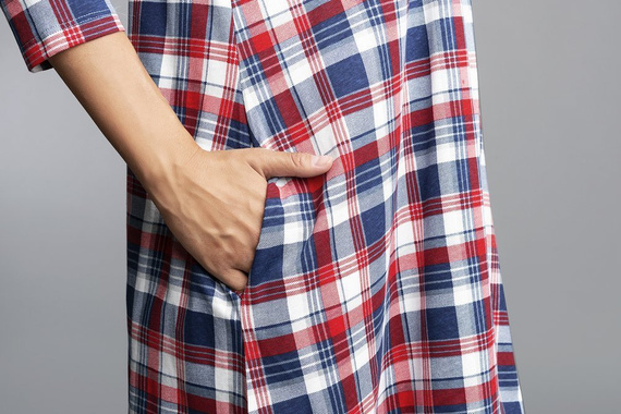 Rugia koszula nocna ciążowa i do karmienia rękaw 3/4 Italian Fashion- granat