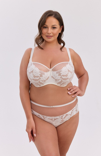 Figi GFP 1134 Keto Gaia ecru-mokka – pełny krój, koronka, komfort