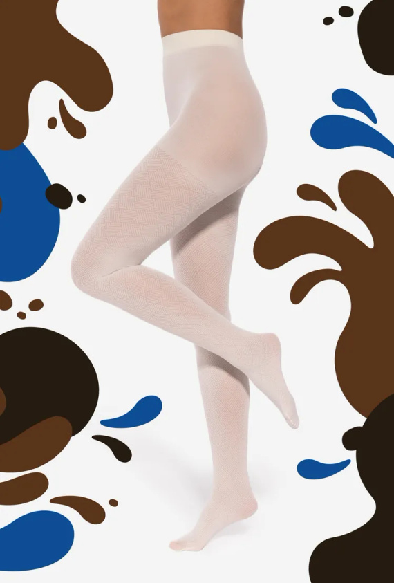 Wedel wz.02 Rajstopy damskie 40 den Gatta - white-choco