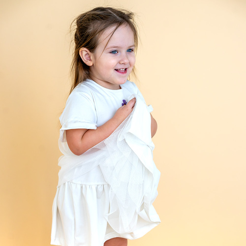 Meadow Sukienka tiulowa Eevi - ecru