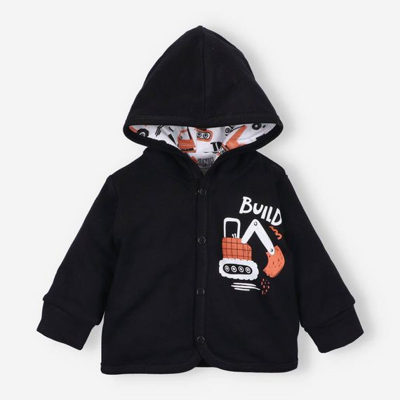 ABN-3240/CZA The builders Bluza dresowa z bawełny organicznej Nini czarny