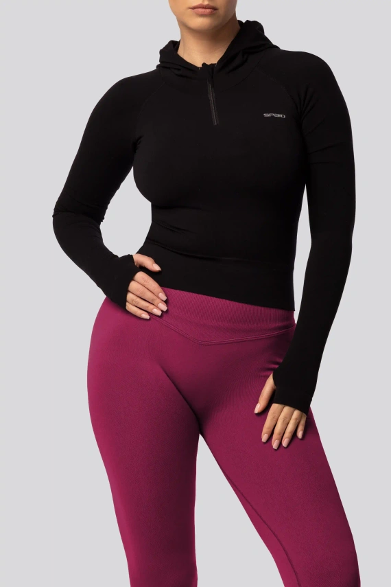 Legginsy push-up Spaio PRO modelujące kryjące wysoki stan red wine