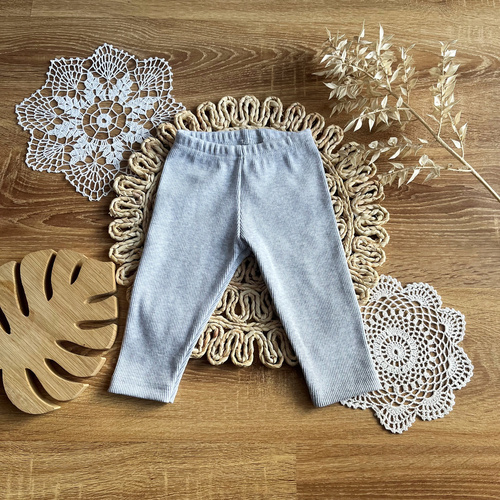 SL13136 Groszki Legginsy dziewczęce prążek Mamatti