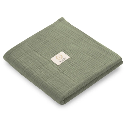 Pieluszka muślinowa bawełniana Yosoy zielona  – miękka i bezpieczna OEKO-TEX